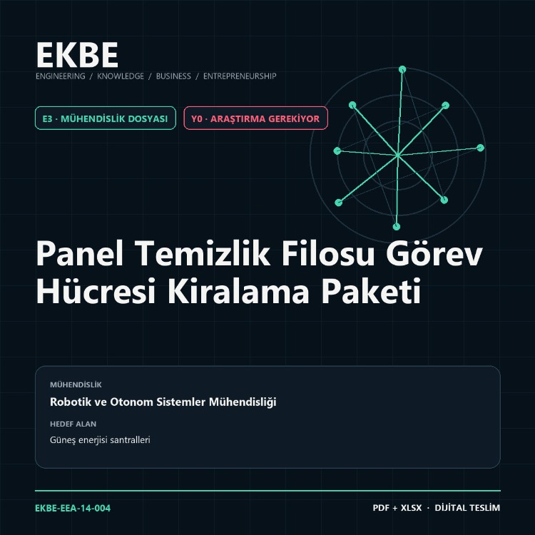 Panel Temizlik Filosu Görev Hücresi Kiralama Paketi