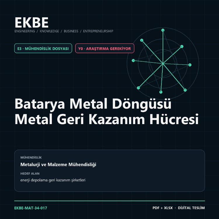 Batarya Metal Döngüsü Metal Geri Kazanım Hücresi