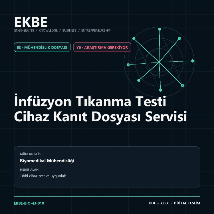 İnfüzyon Tıkanma Testi Cihaz Kanıt Dosyası Servisi