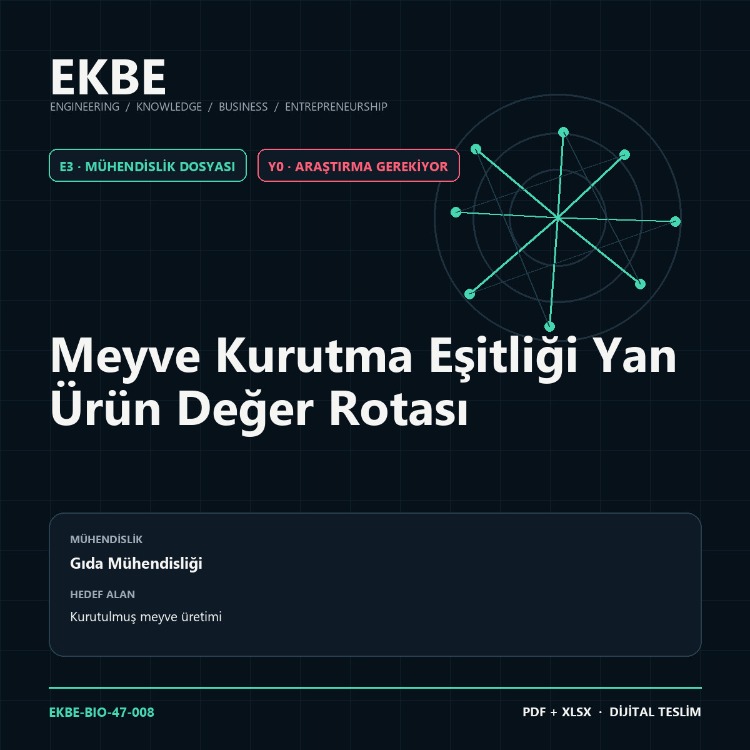 Meyve Kurutma Eşitliği Yan Ürün Değer Rotası