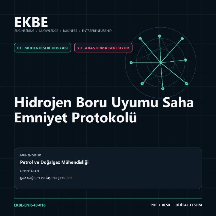 Hidrojen Boru Uyumu Saha Emniyet Protokolü