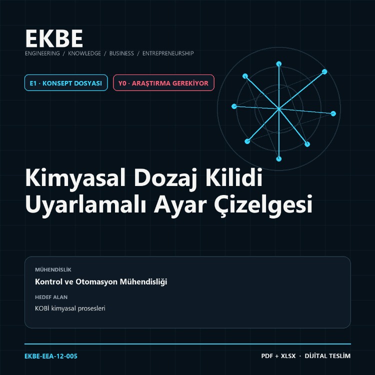 Kimyasal Dozaj Kilidi Uyarlamalı Ayar Çizelgesi