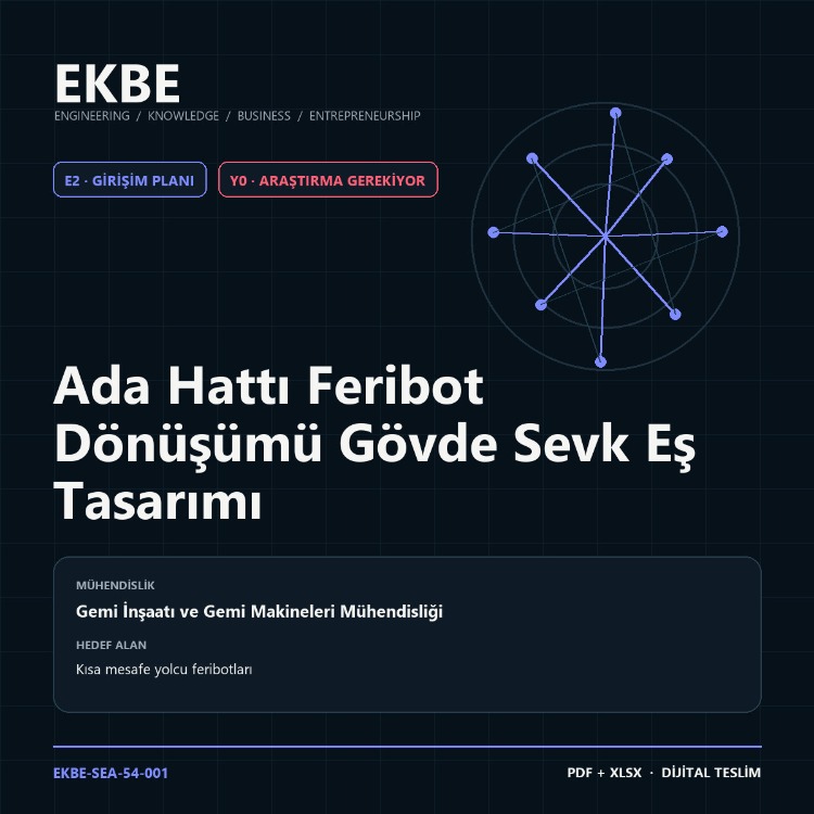 Ada Hattı Feribot Dönüşümü Gövde Sevk Eş Tasarımı