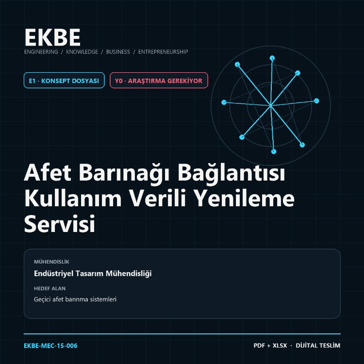 Afet Barınağı Bağlantısı Kullanım Verili Yenileme Servisi