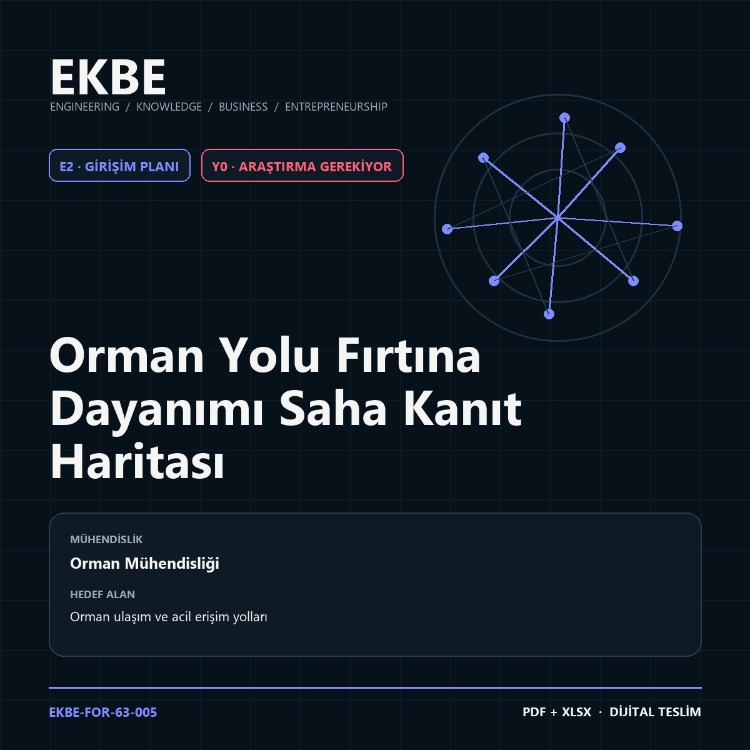 Orman Yolu Fırtına Dayanımı Saha Kanıt Haritası