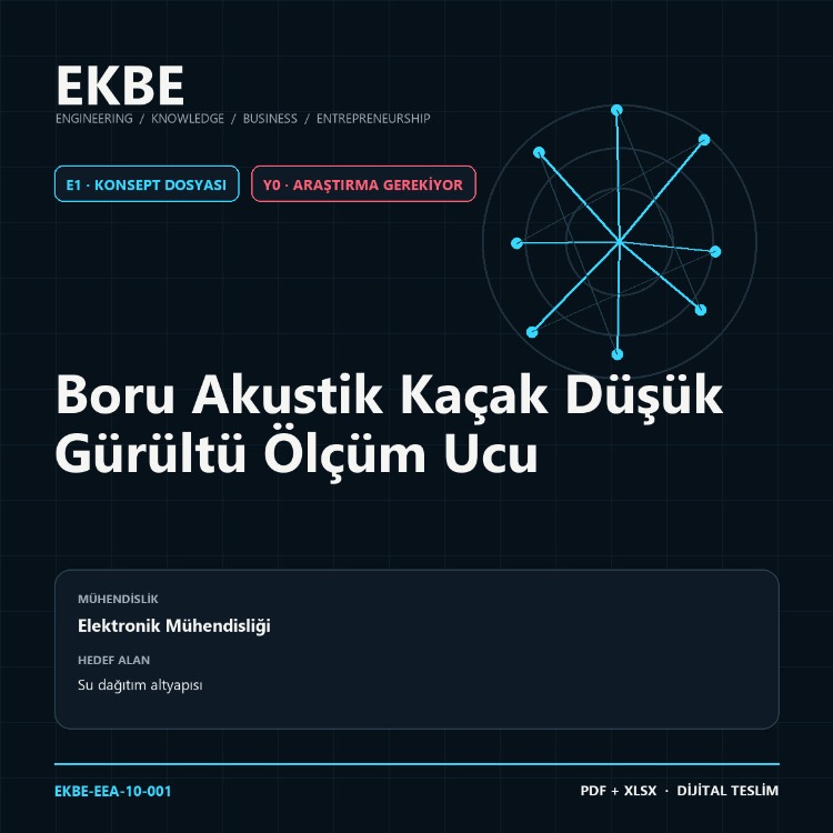 Boru Akustik Kaçak Düşük Gürültü Ölçüm Ucu