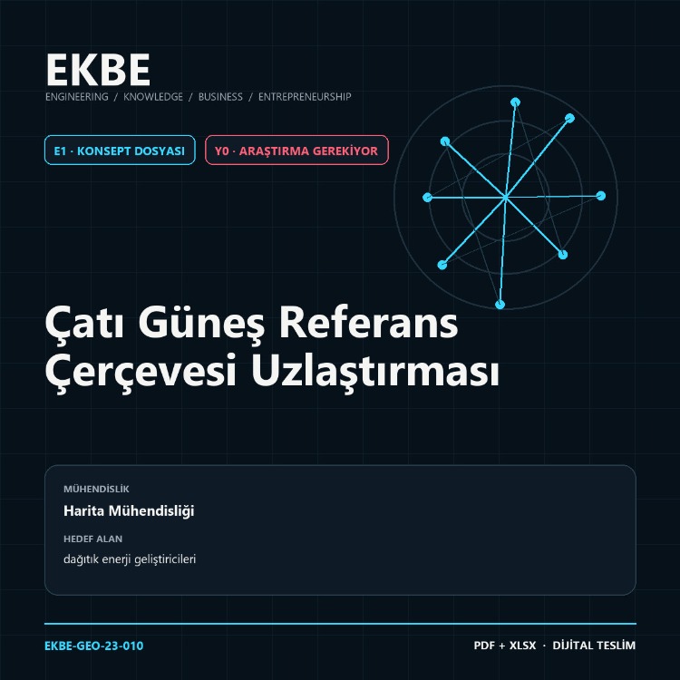 Çatı Güneş Referans Çerçevesi Uzlaştırması