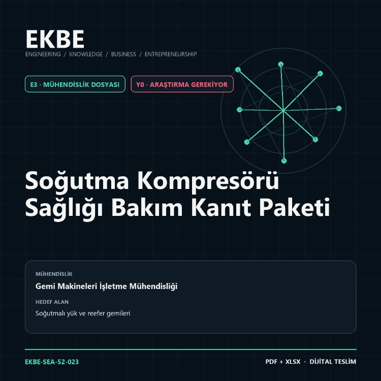 Soğutma Kompresörü Sağlığı Bakım Kanıt Paketi