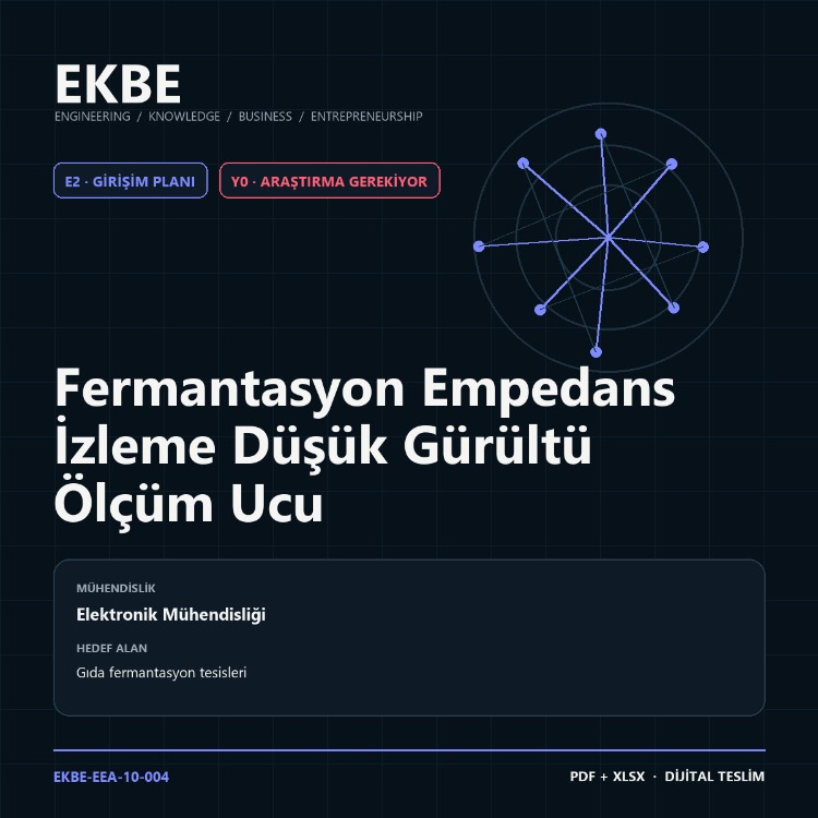 Fermantasyon Empedans İzleme Düşük Gürültü Ölçüm Ucu