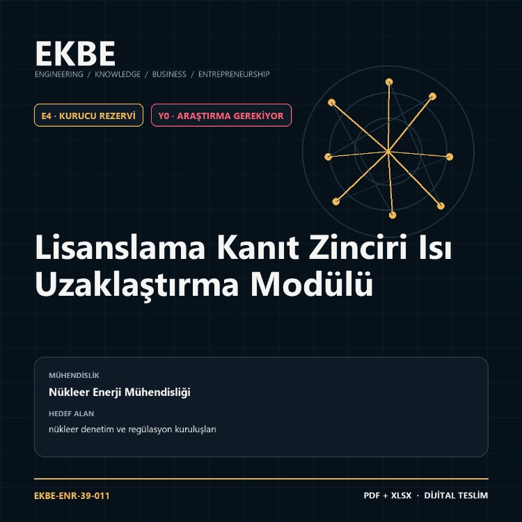 Lisanslama Kanıt Zinciri Isı Uzaklaştırma Modülü