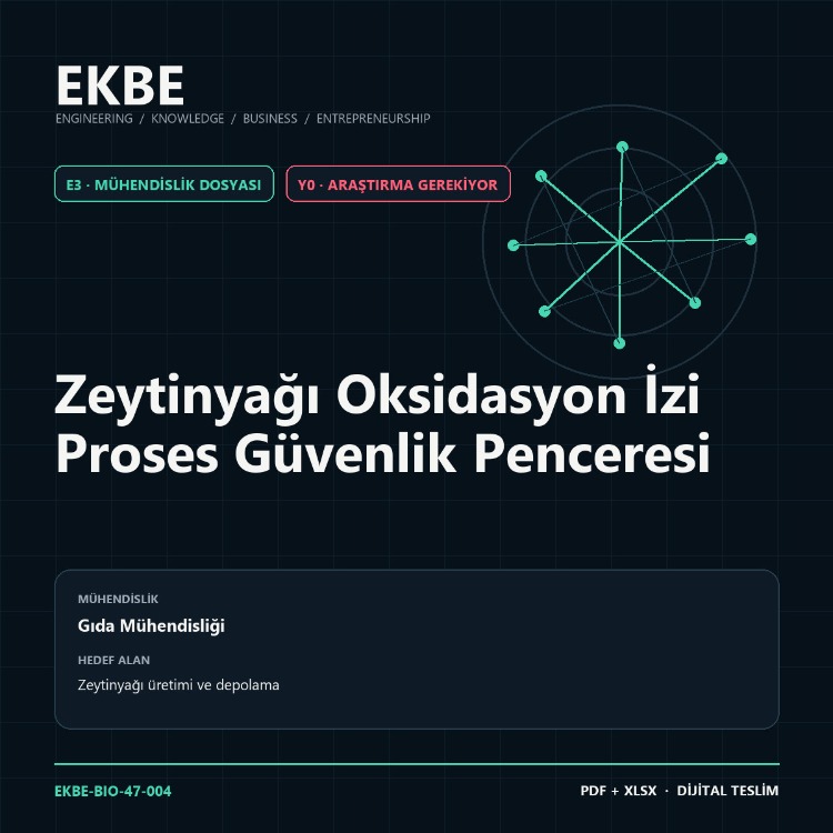 Zeytinyağı Oksidasyon İzi Proses Güvenlik Penceresi