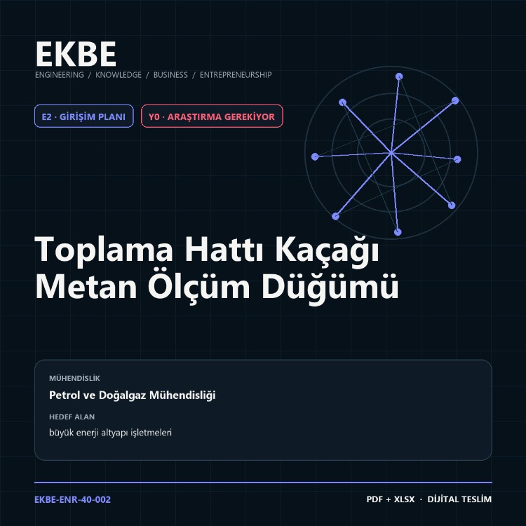 Toplama Hattı Kaçağı Metan Ölçüm Düğümü