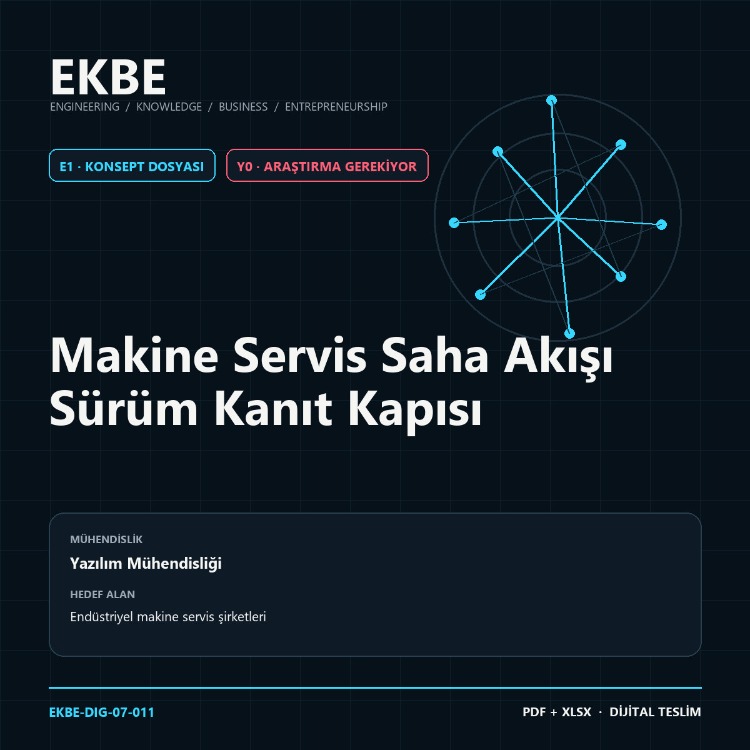 Makine Servis Saha Akışı Sürüm Kanıt Kapısı