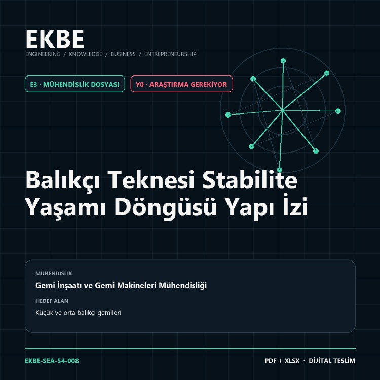Balıkçı Teknesi Stabilite Yaşamı Döngüsü Yapı İzi