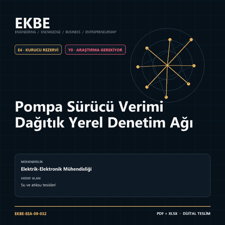 Pompa Sürücü Verimi Dağıtık Yerel Denetim Ağı