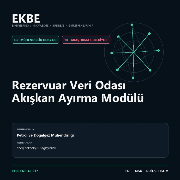 Rezervuar Veri Odası Akışkan Ayırma Modülü