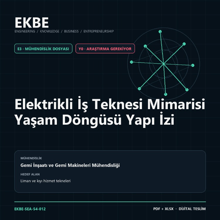 Elektrikli İş Teknesi Mimarisi Yaşam Döngüsü Yapı İzi