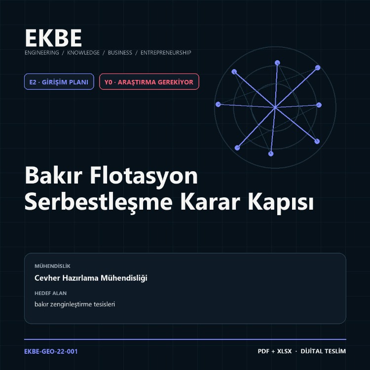 Bakır Flotasyon Serbestleşme Karar Kapısı