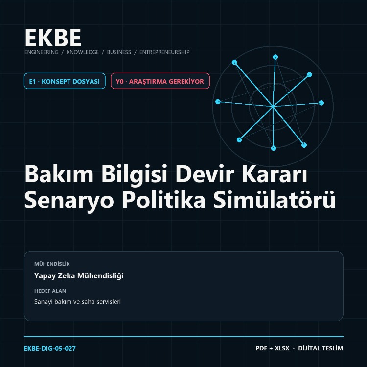 Bakım Bilgisi Devir Kararı Senaryo Politika Simülatörü