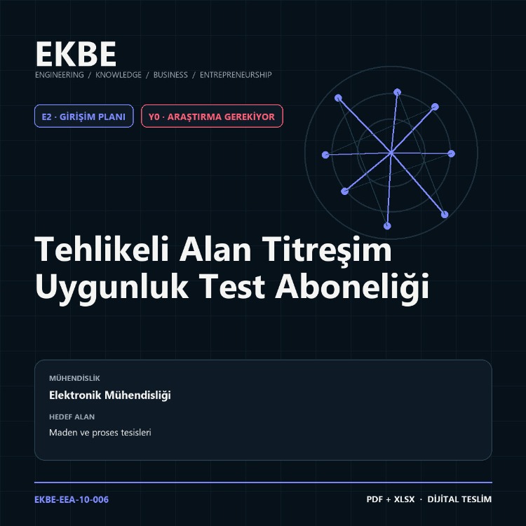 Tehlikeli Alan Titreşim Uygunluk Test Aboneliği
