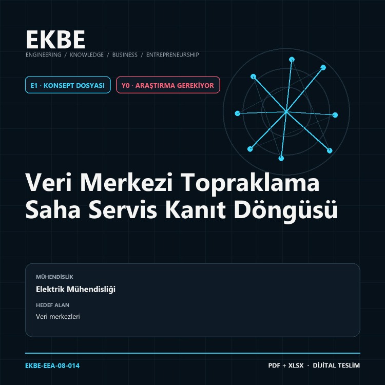 Veri Merkezi Topraklama Saha Servis Kanıt Döngüsü