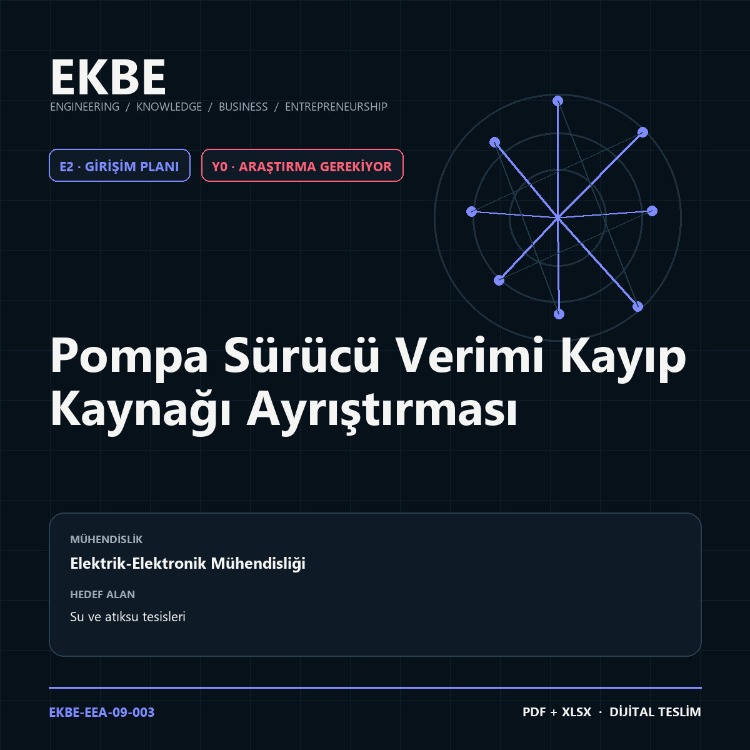 Pompa Sürücü Verimi Kayıp Kaynağı Ayrıştırması
