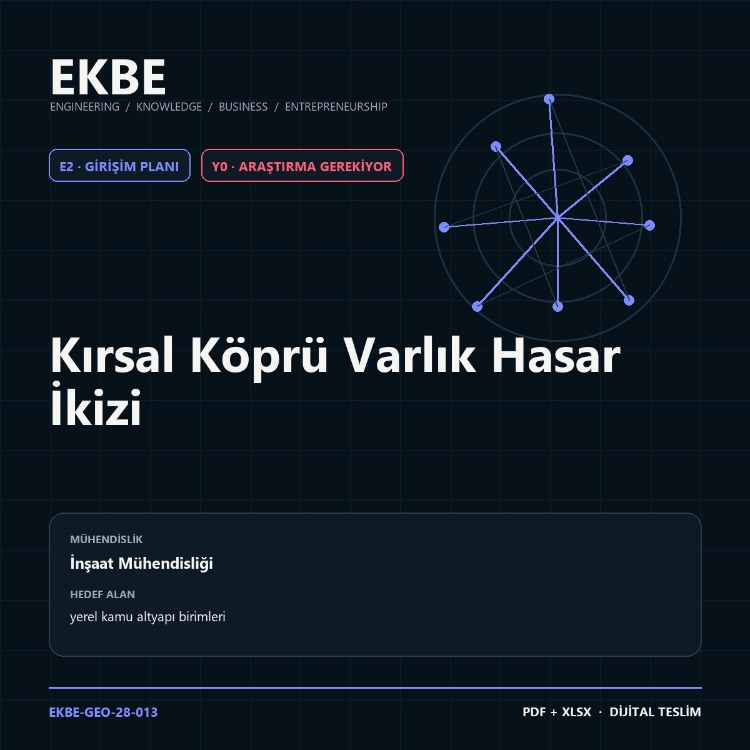 Kırsal Köprü Varlık Hasar İkizi