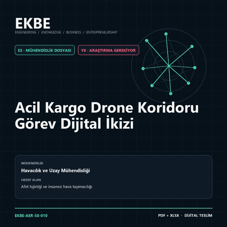 Acil Kargo Drone Koridoru Görev Dijital İkizi
