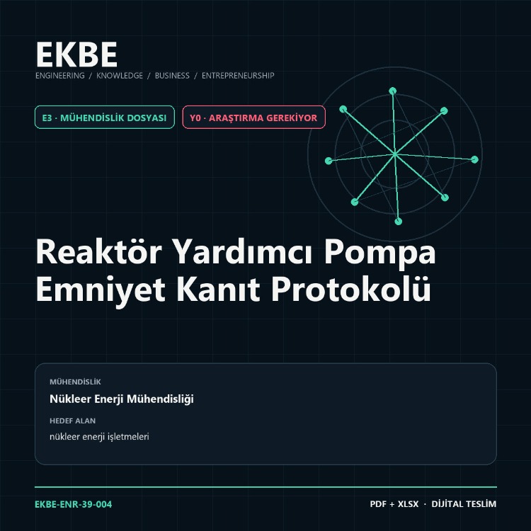 Reaktör Yardımcı Pompa Emniyet Kanıt Protokolü