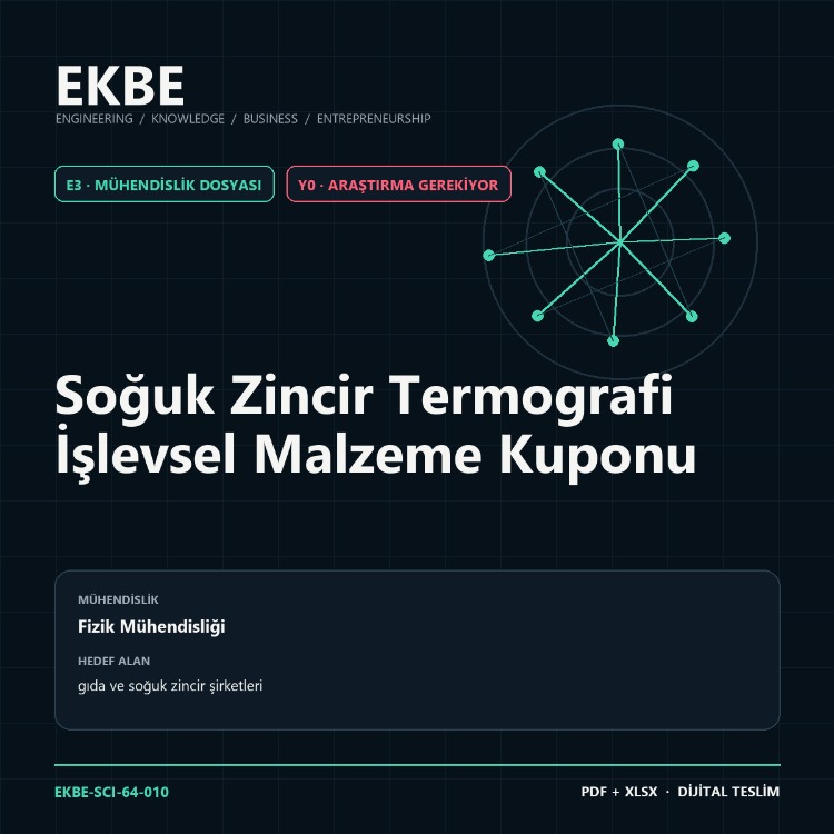 Soğuk Zincir Termografi İşlevsel Malzeme Kuponu