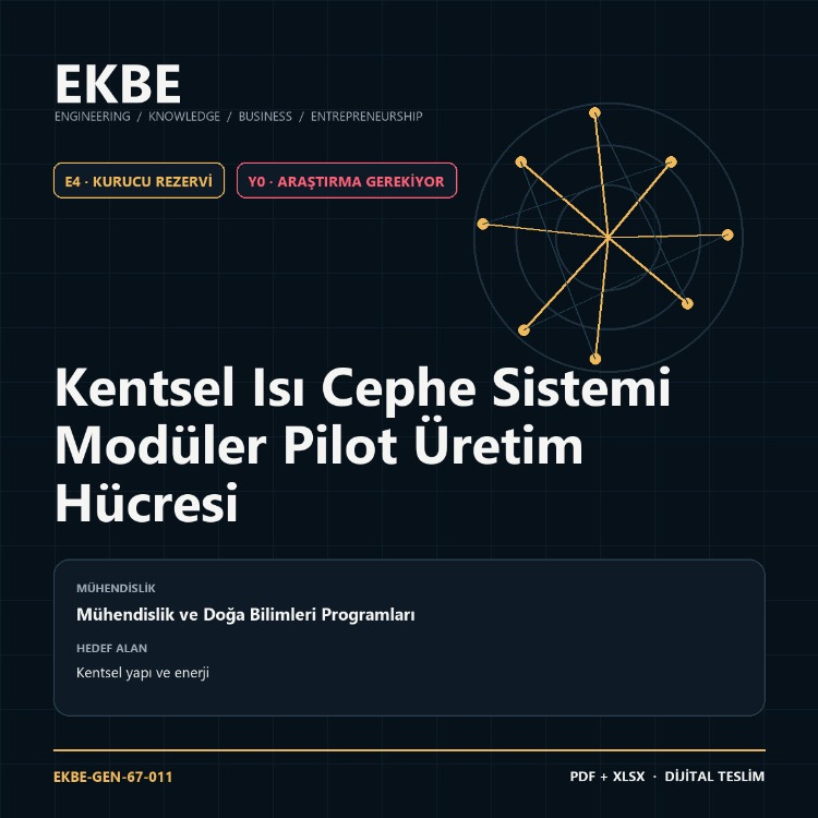 Kentsel Isı Cephe Sistemi Modüler Pilot Üretim Hücresi