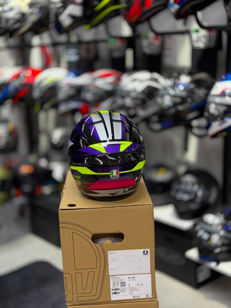 Agv K1 S Fastlap Black Purple Pink Kapalı Kask