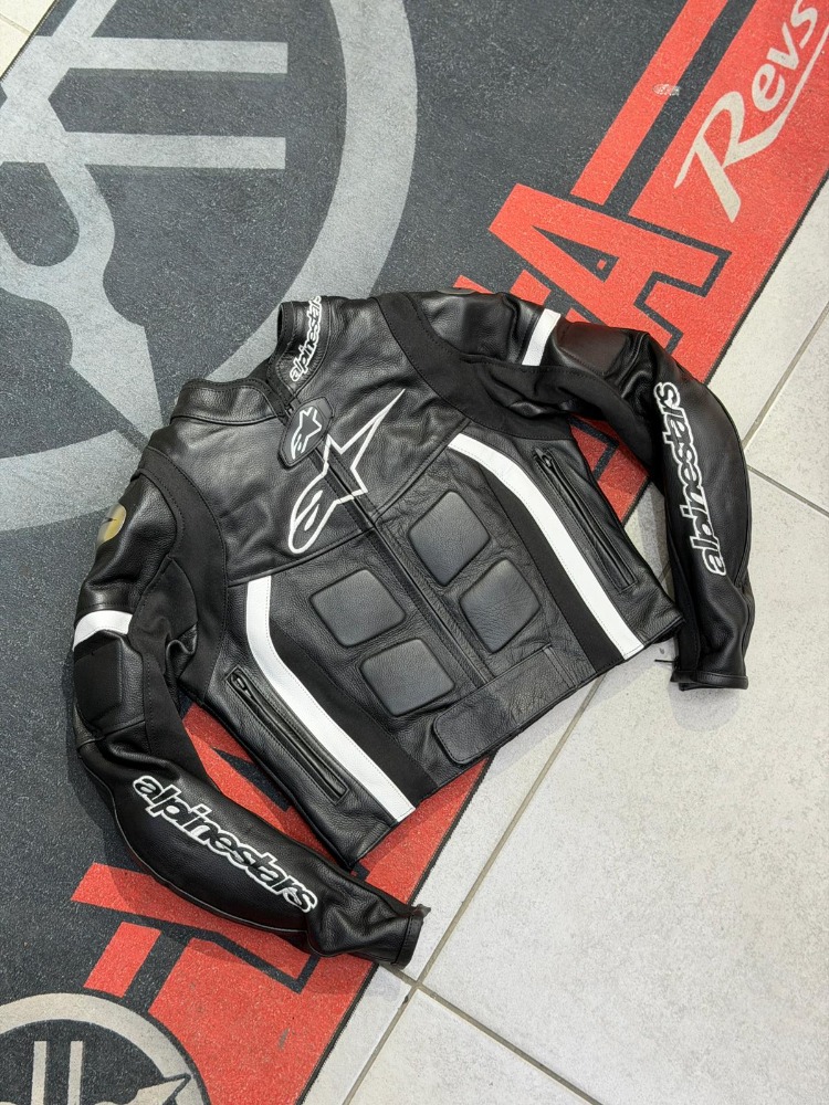 Alpinestars Kadın Deri Ceketi BEYAZ-SİYAH
