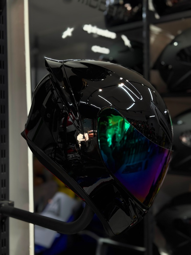 Agv K1 S Mono Black Kapalı Kask (MOR VİZÖR)