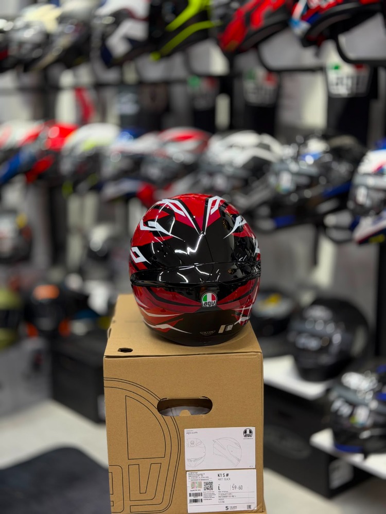 Agv K1 S Lion Black Red White Configuration Kapalı Kask