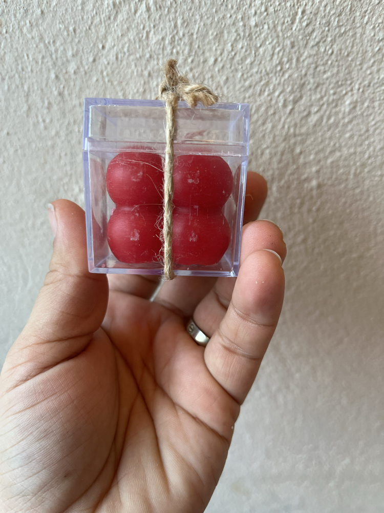 Kırmızı bubble mum 