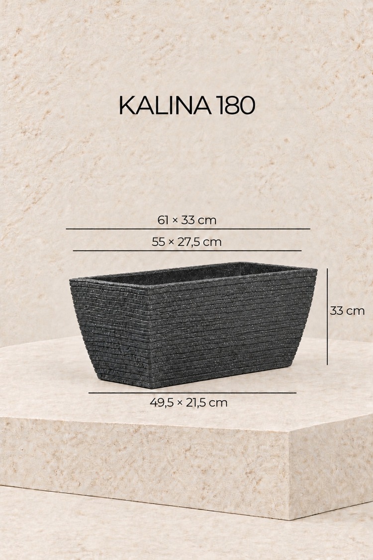 BOSTANN DEKORATİF SAKSI - KALINA 180 - 48 LİTRE