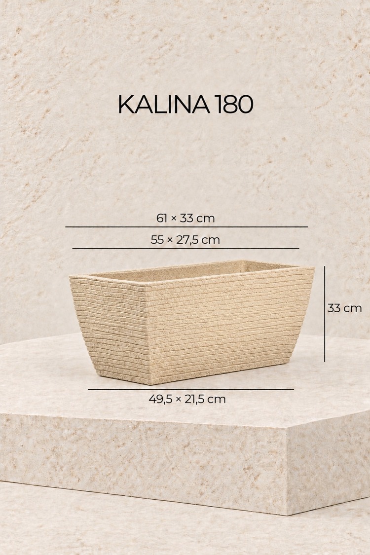 BOSTANN DEKORATİF SAKSI - KALINA 180 - 48 LİTRE