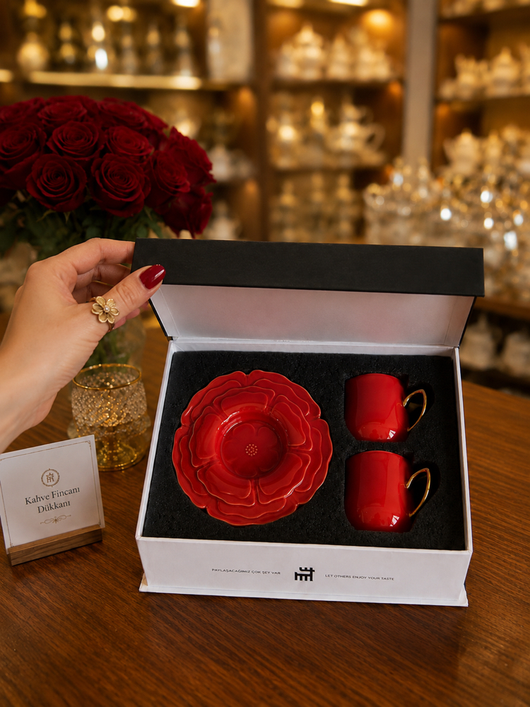 KARACA ROSE 2’Lİ KAHVE FİNCAN SET