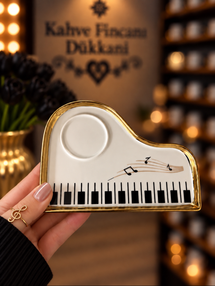 PİYANO 2 KİŞİLİK PORSELEN FİNCAN SET 