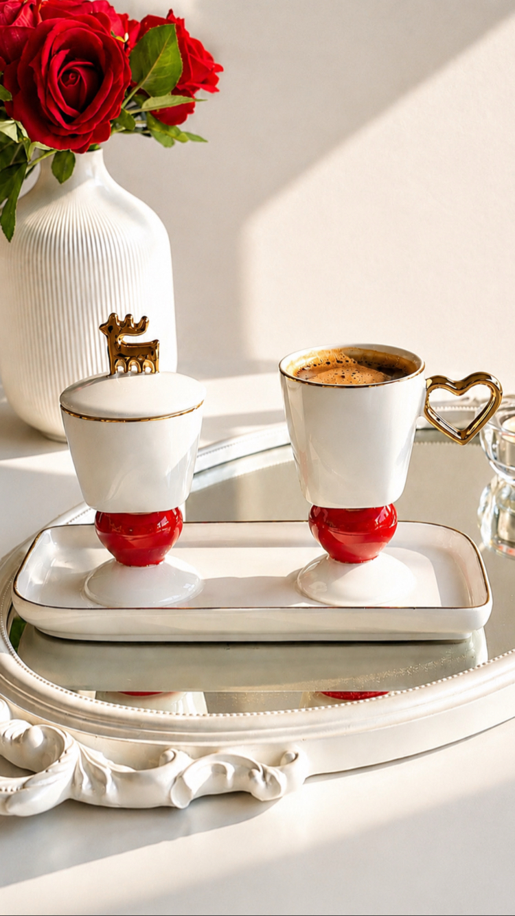 Karaca Tek Kişilik Kahve Fincan Set