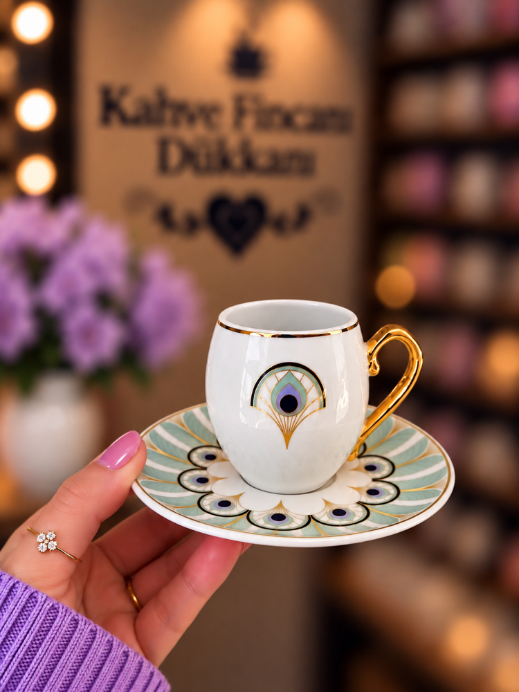 KARACA ELA 6’LI KAHVE FİNCAN SETİ