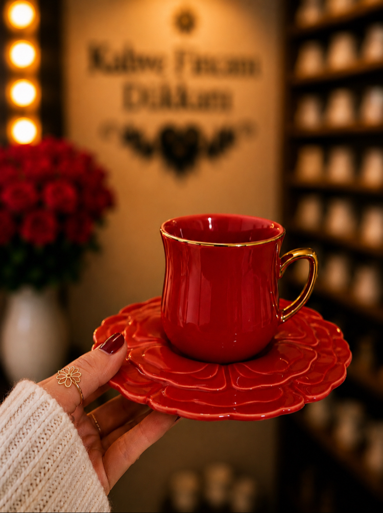 KARACA ROSE 2’Lİ KAHVE FİNCAN SET