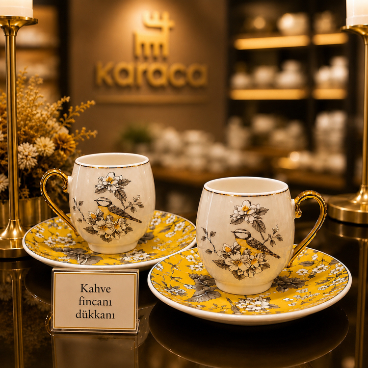 KARACA EFTENİ 6 KİŞİLİK KAHVE SET