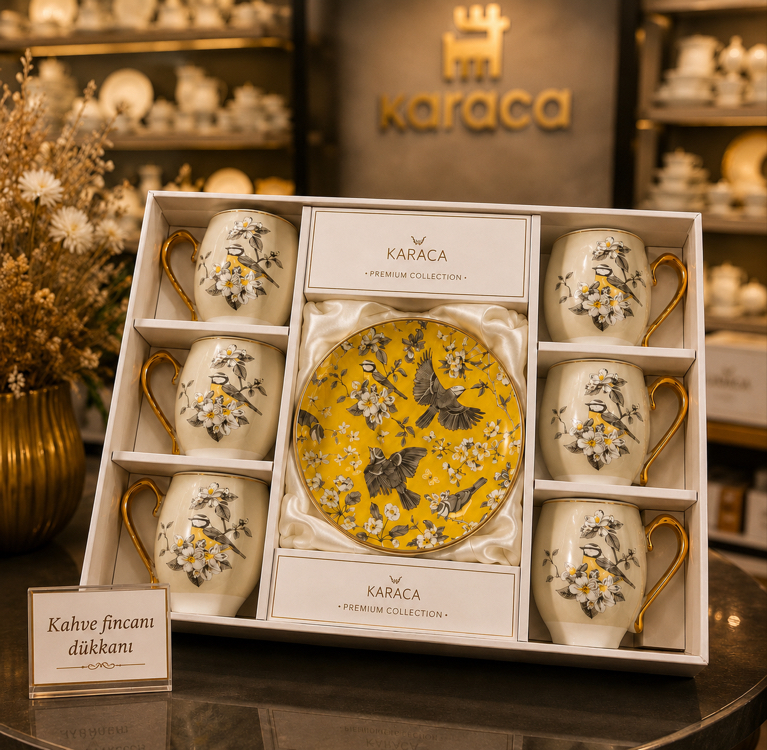 KARACA EFTENİ 6 KİŞİLİK KAHVE SET
