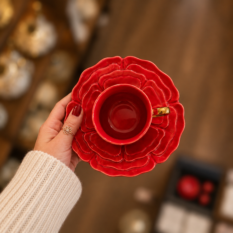KARACA ROSE 2’Lİ KAHVE FİNCAN SET