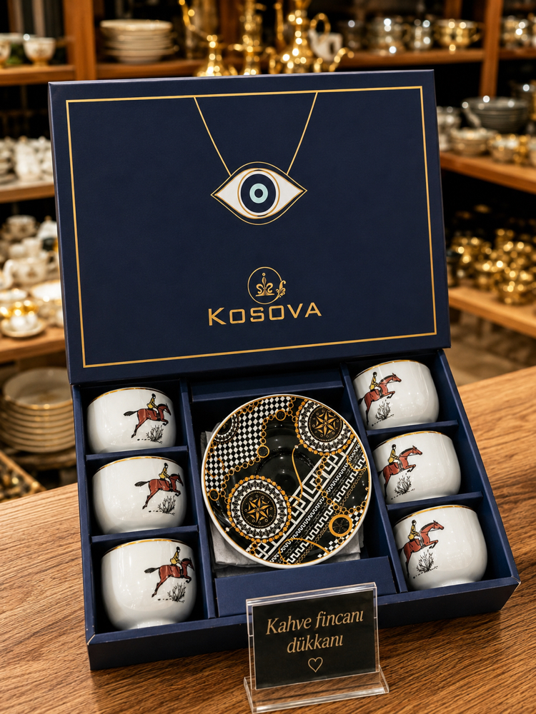 KOSOVA 6 KİŞİLİK KAHVE FİNCAN SET 