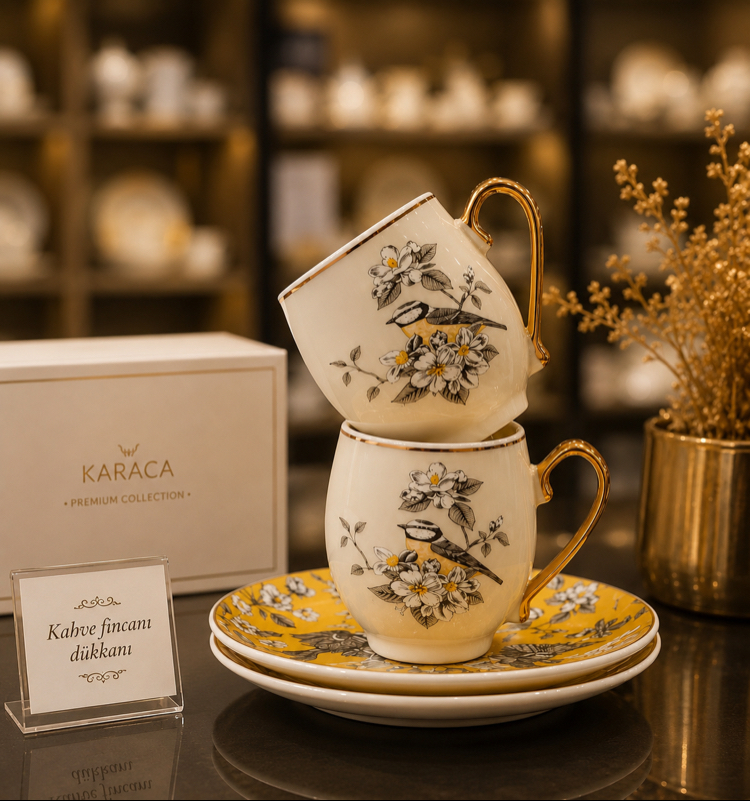 KARACA EFTENİ 6 KİŞİLİK KAHVE SET