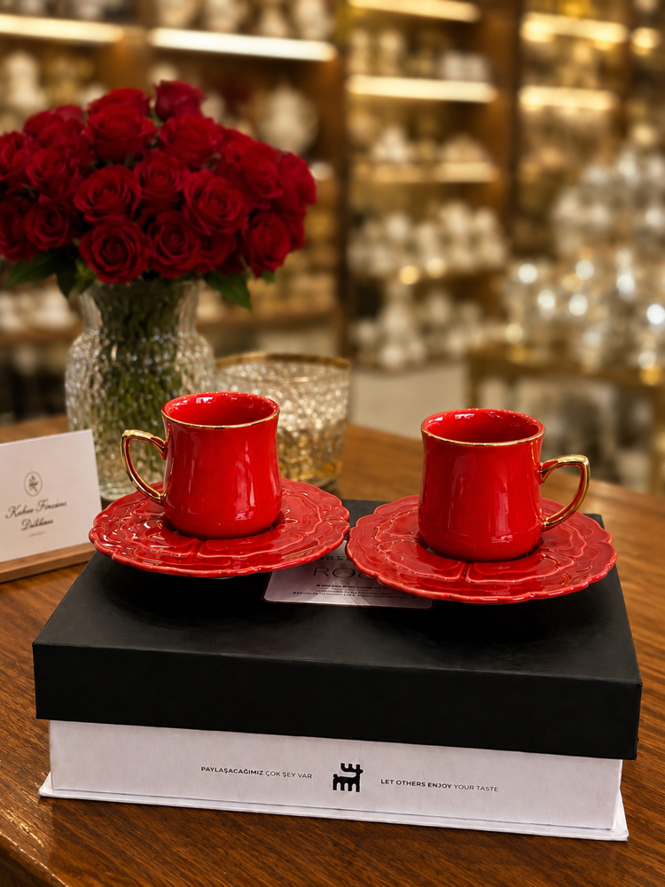 KARACA ROSE 2’Lİ KAHVE FİNCAN SET