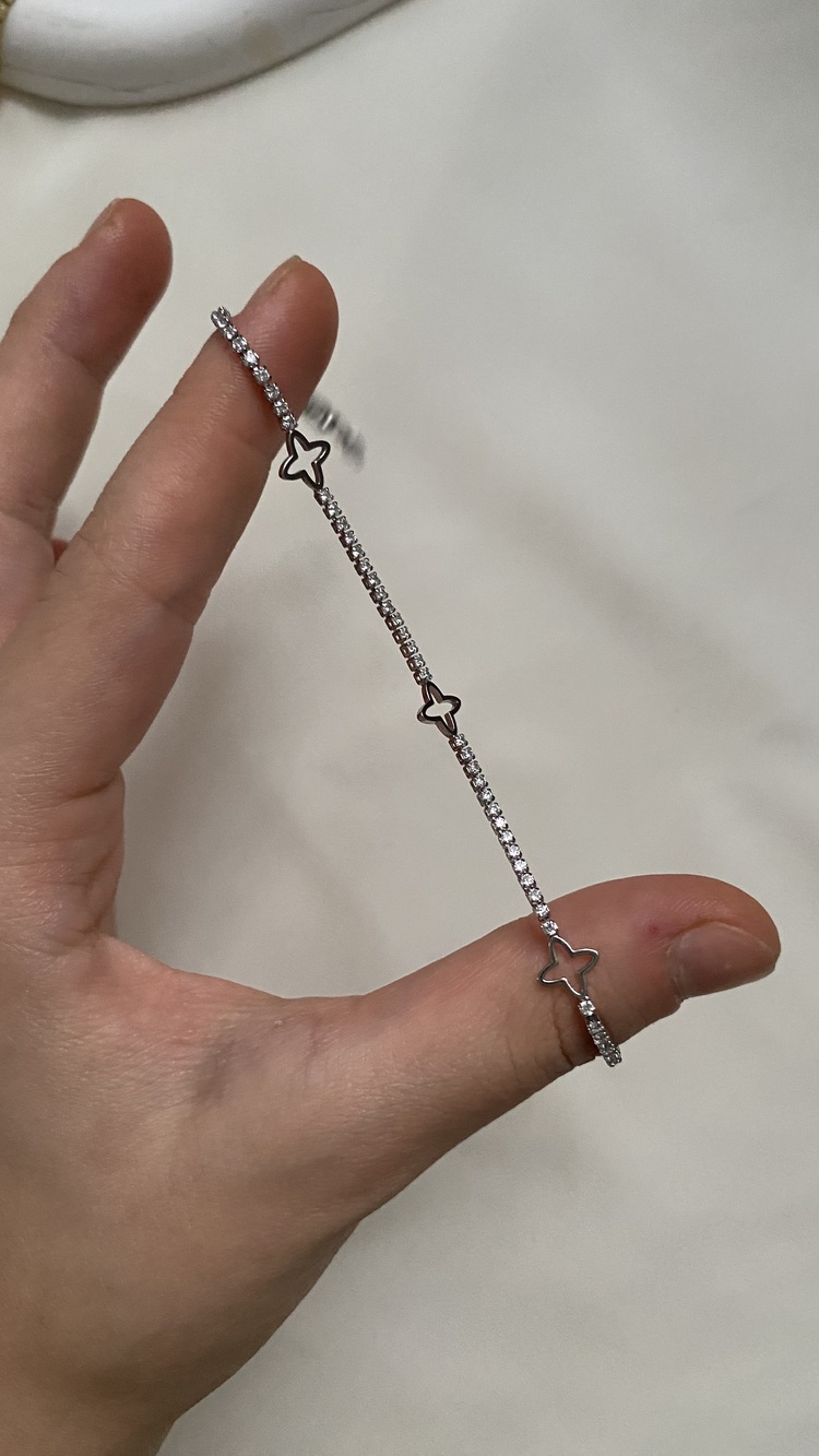 Mini Nergis Su Yolu Bileklik Gümüş